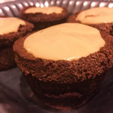 Pot O' Gold Guinness brownie pots with caramel Irish Whiskey gold mousse