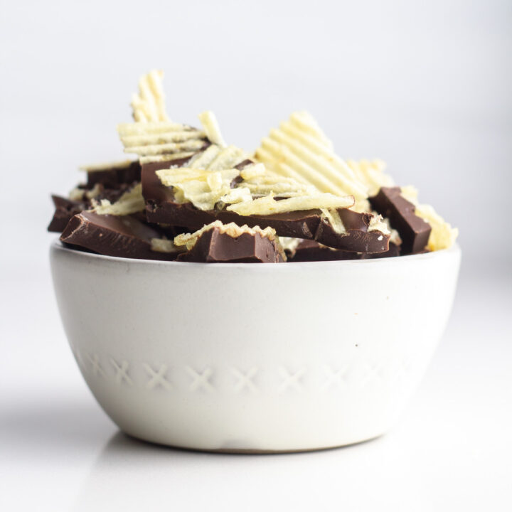 Salty Sweet Chocolate Potato Chip Bark • Flour de Liz