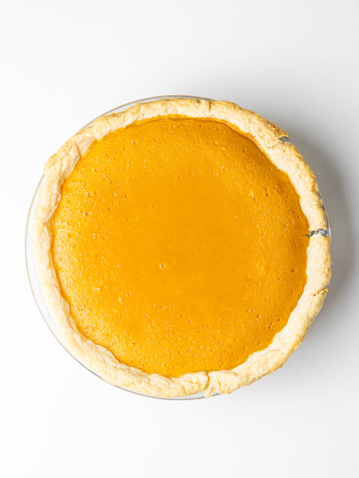 A baked bourbon sweet potato pie.
