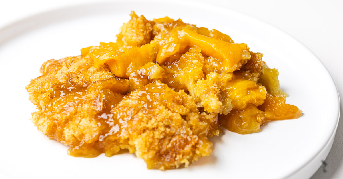 Peach Cobbler with Cake Mix